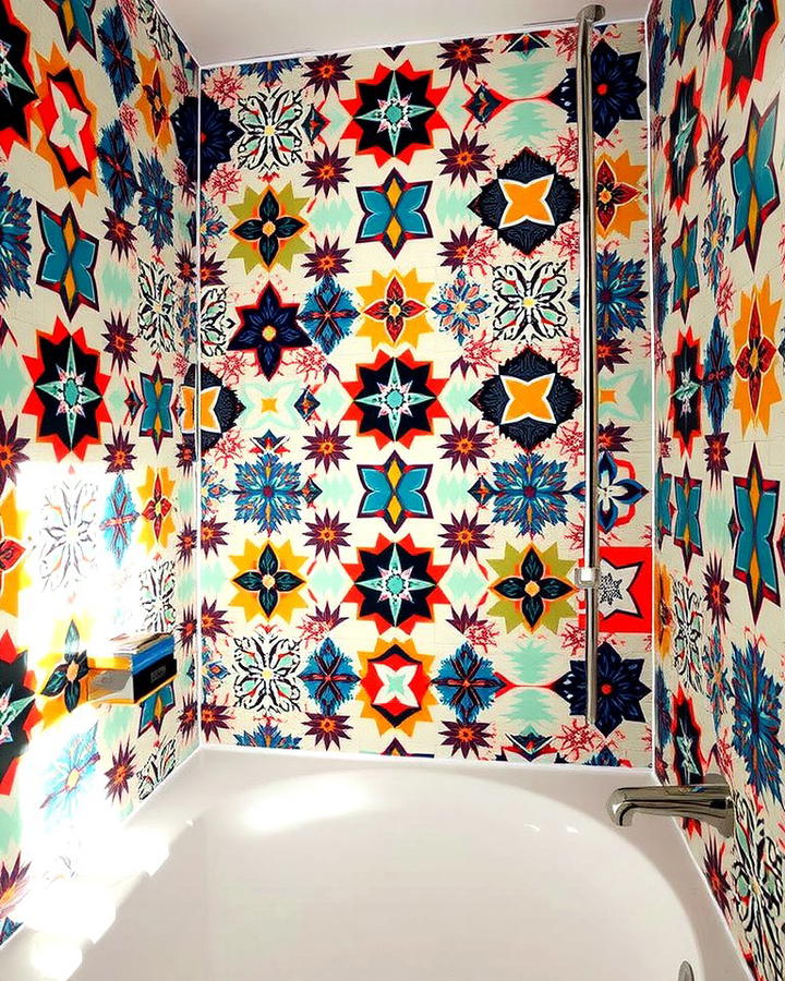 Patterned Tile Shower Walls - 25 Shower Wall Ideas