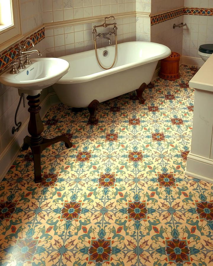 Patterned Tiles for a Vintage Look - 25 Traditional Bathroom Ideas