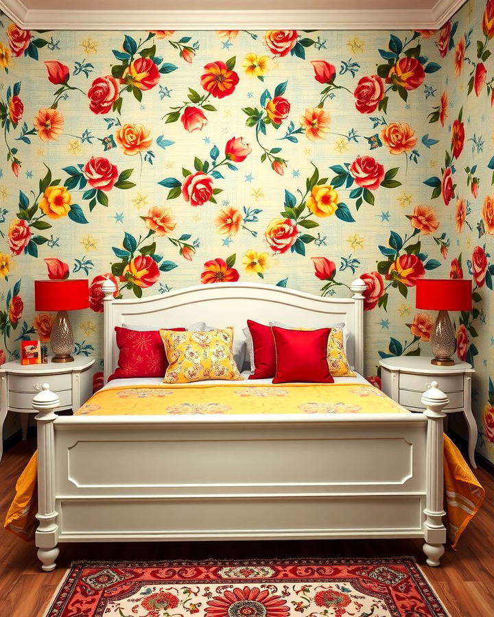 Patterned Wallpaper - 30 Colorful Room Ideas