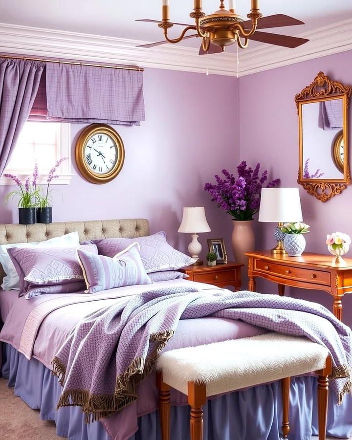 Peaceful Lavender Guest Room - 25 Monochromatic Color Schemes for Rooms