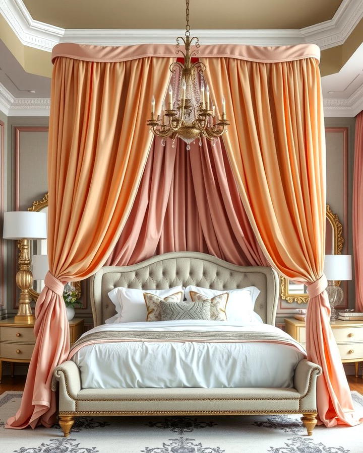 Peach Canopy Bed - 25 Peach Bedroom Ideas