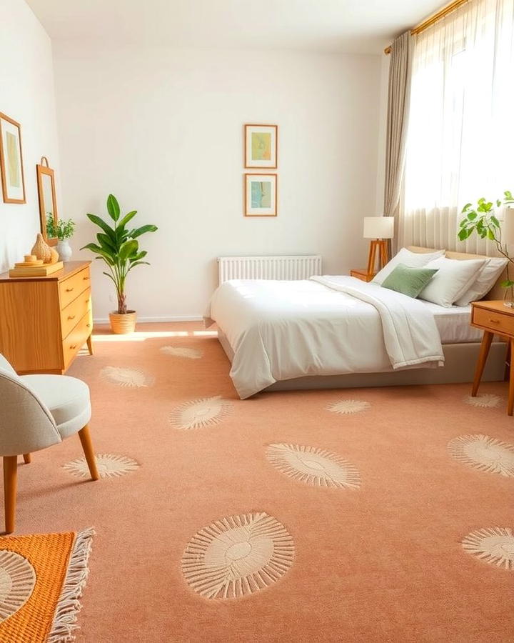 Peach Carpet - 25 Peach Bedroom Ideas