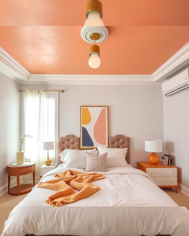 Peach Ceiling - 25 Peach Bedroom Ideas