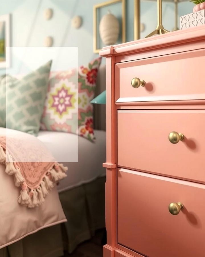 Peach Dresser or Nightstand - 25 Peach Bedroom Ideas