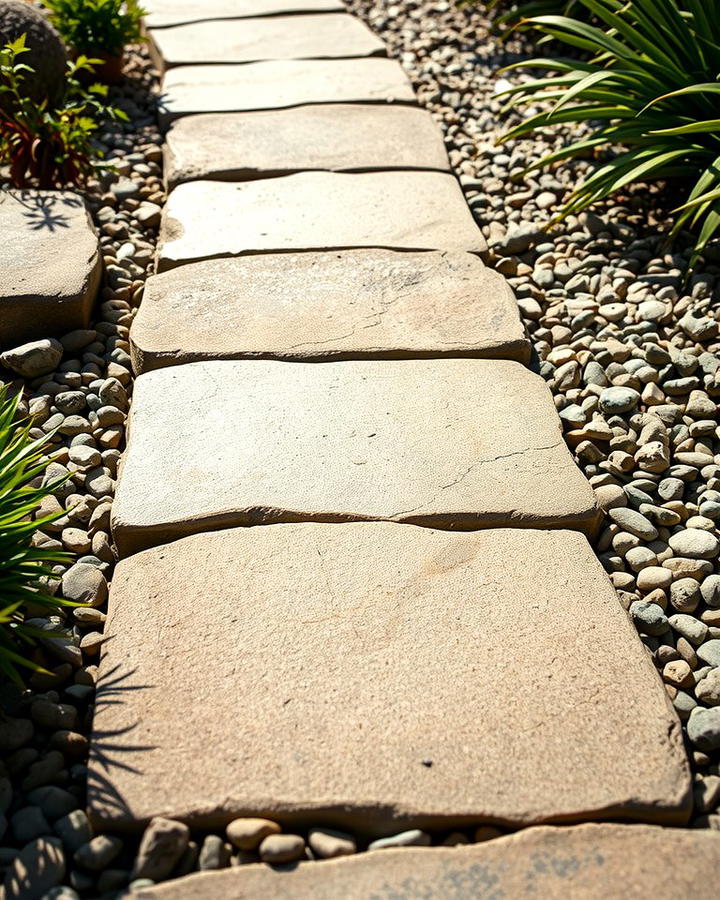 Pebble Filled Stepping Stones 2 - 30 Stepping Stone Walkway Ideas