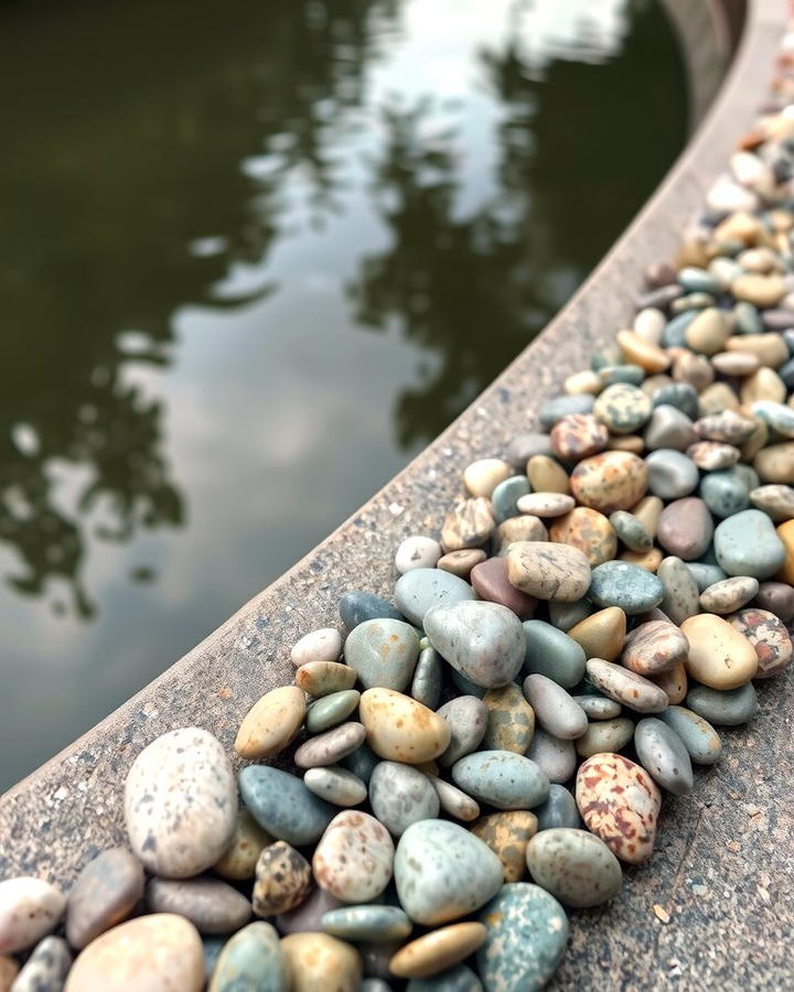 Pebble Lined Edges - 25 Pond Edging Ideas