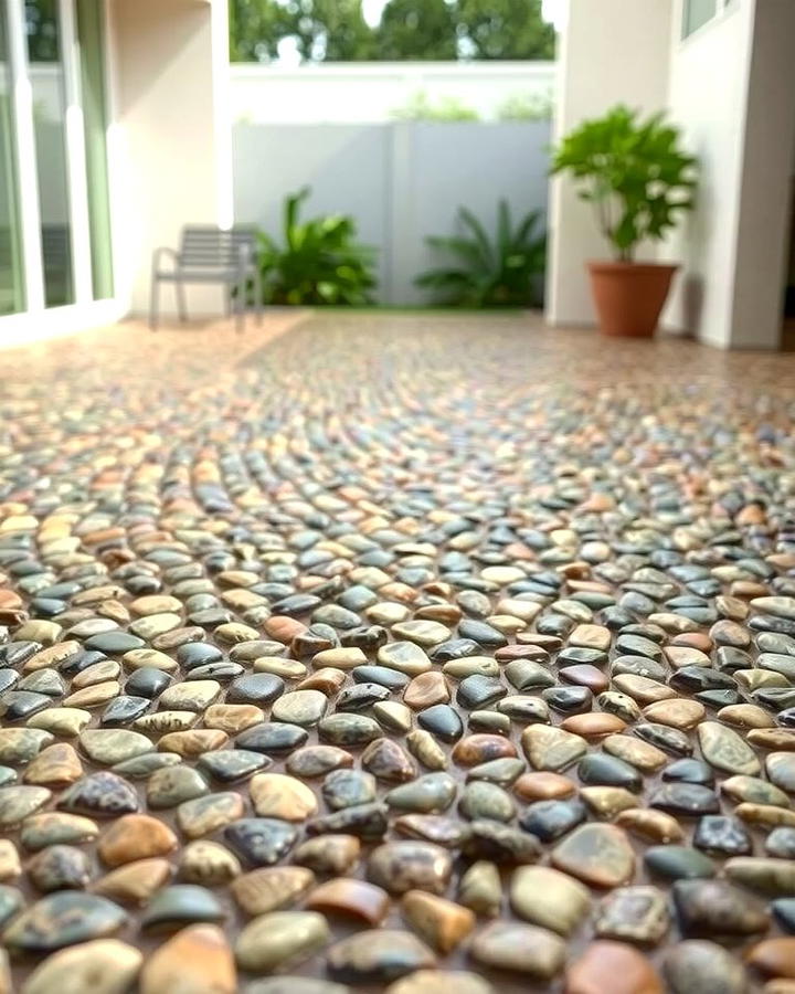 Pebble Mosaic Tiles - 25 patio tile ideas