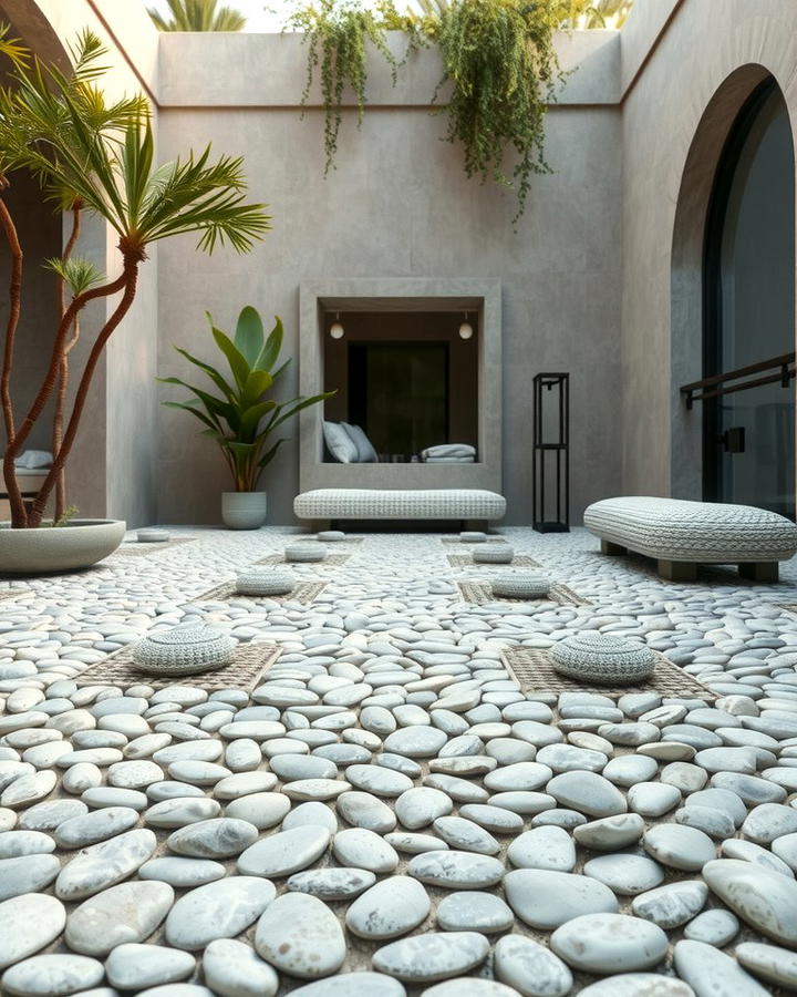 Pebble Tiles for a Natural and Textured Feel - 25 patio tile ideas