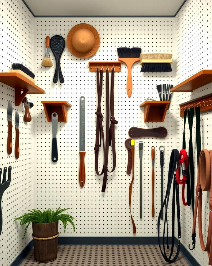 Pegboard Organization System - 30 Tack Room Ideas