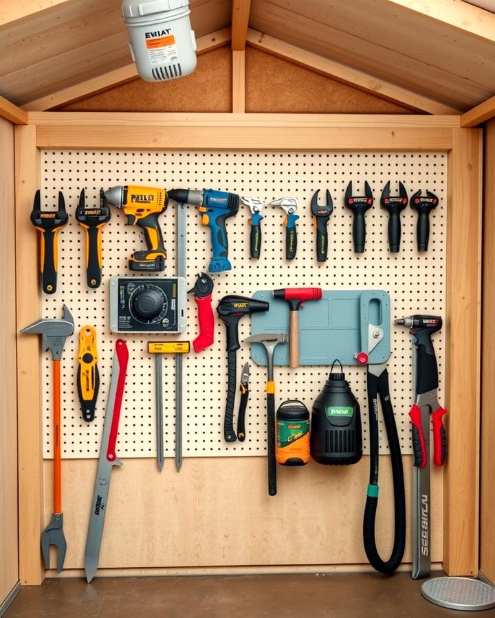 Pegboard Tool Organizer - 25 Shed Organization Ideas