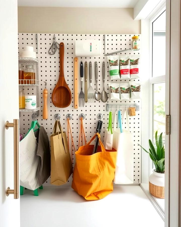 Pegboards for Custom Organization - 25 Small Pantry Ideas