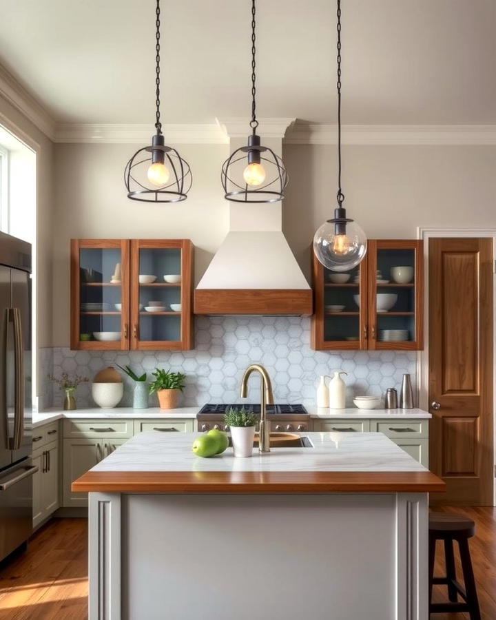 Pendant Lighting Over Islands - 25 Transitional Kitchen Ideas