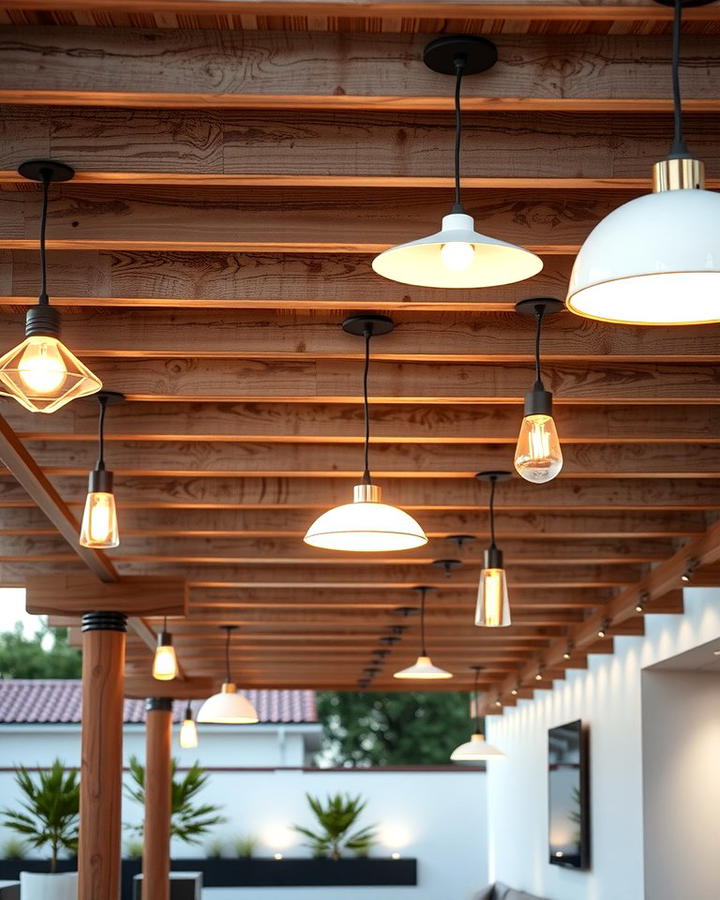Pendant Lights for Focused Illumination - 25 Pergola Lighting Ideas