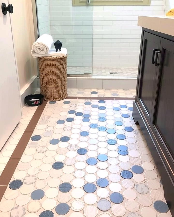 Penny Tile Borders - 25 Penny Tile Bathroom Floor Ideas