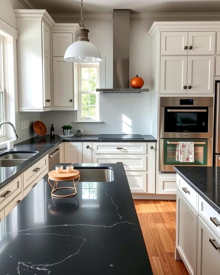 Perfect Pairing with White Cabinets - 25 Soapstone Kitchen Countertops