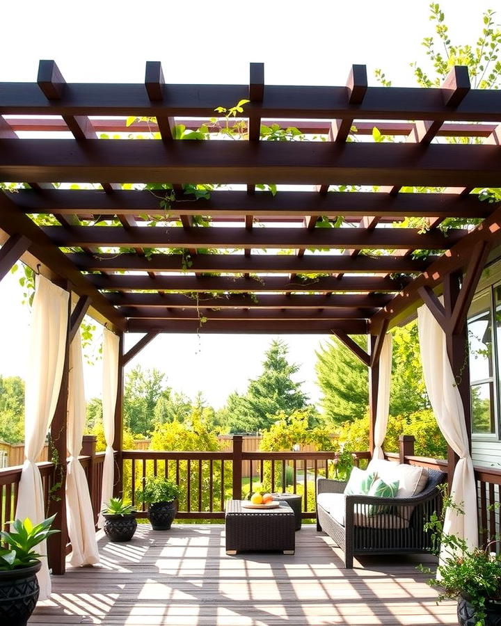 Pergola Covered Decks - 25 Wood Deck Ideas