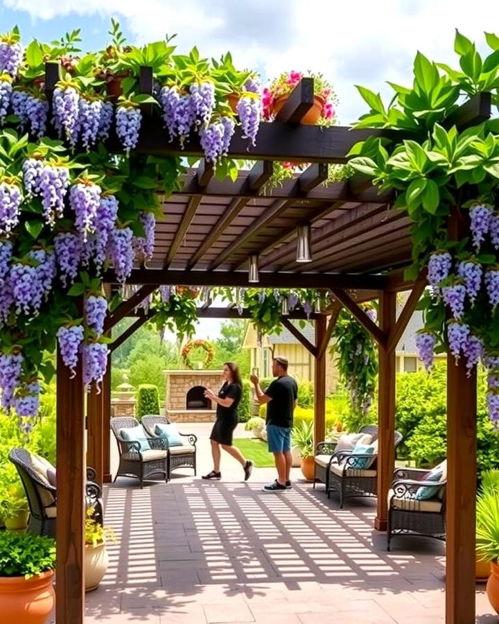 Pergola Covered Terraces - 25 Terraced Garden Ideas