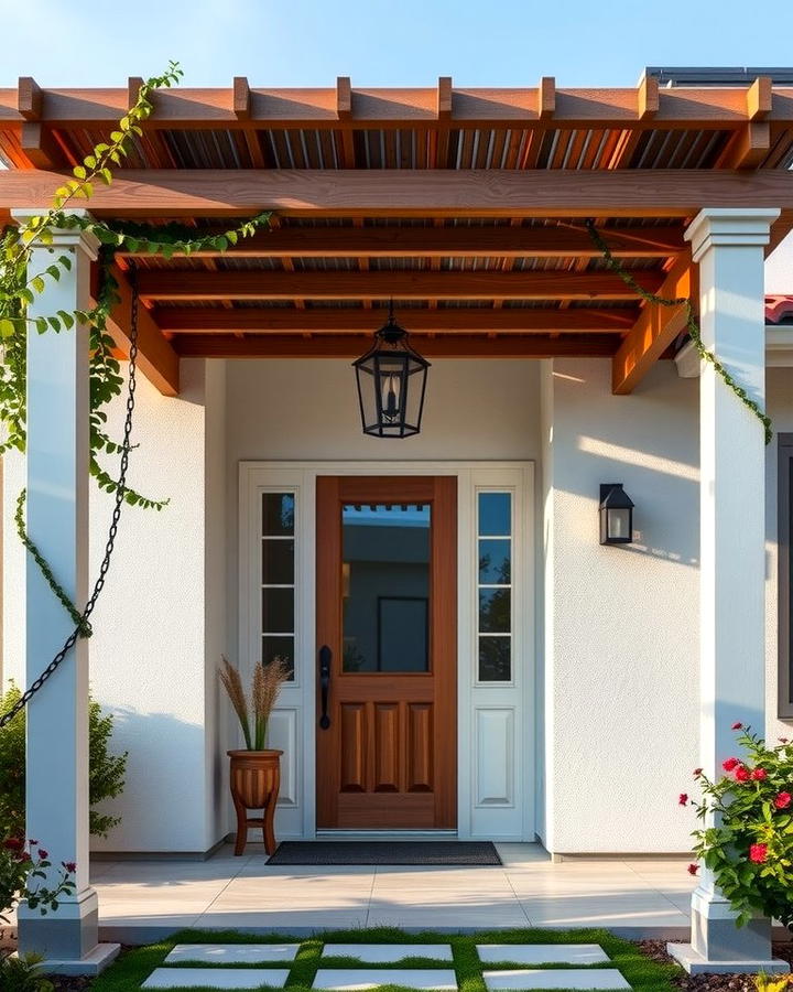 Pergola Over the Entryway - 25 modern cottage house exterior ideas