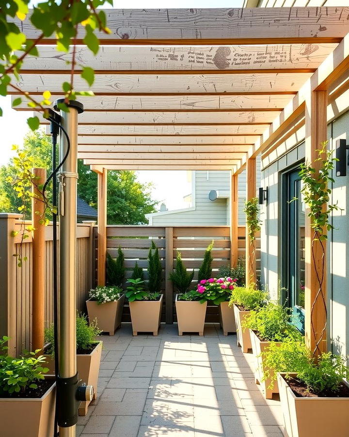 Pergola with Built in Planters - 25 small patio pergola ideas