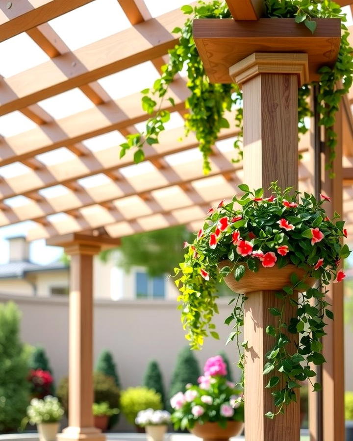 Pergola with Built in Planters - 25 Patio Pergola Ideas