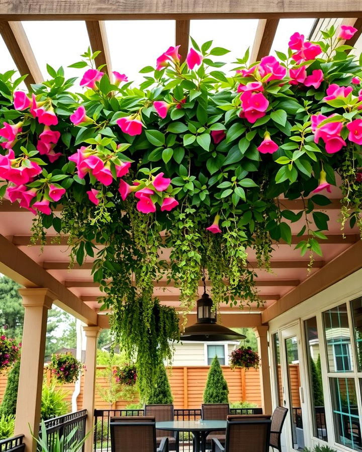 Pergola with Hanging Plants - 25 Patio Pergola Ideas