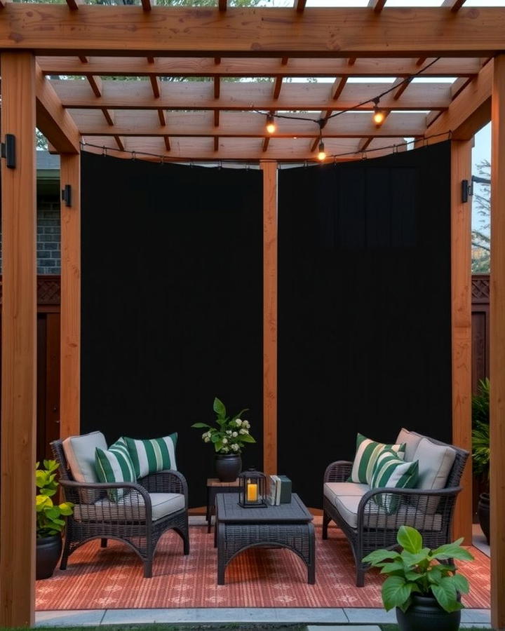 Pergola with Privacy Screens - 25 small patio pergola ideas