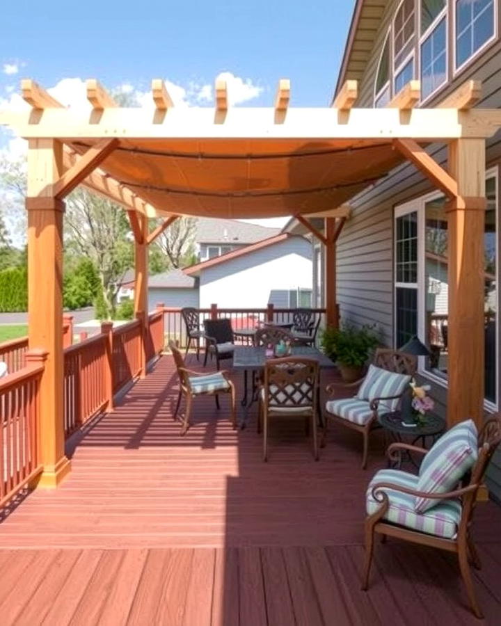 Pergola with Retractable Canopy - 30 Partially Covered Deck Ideas