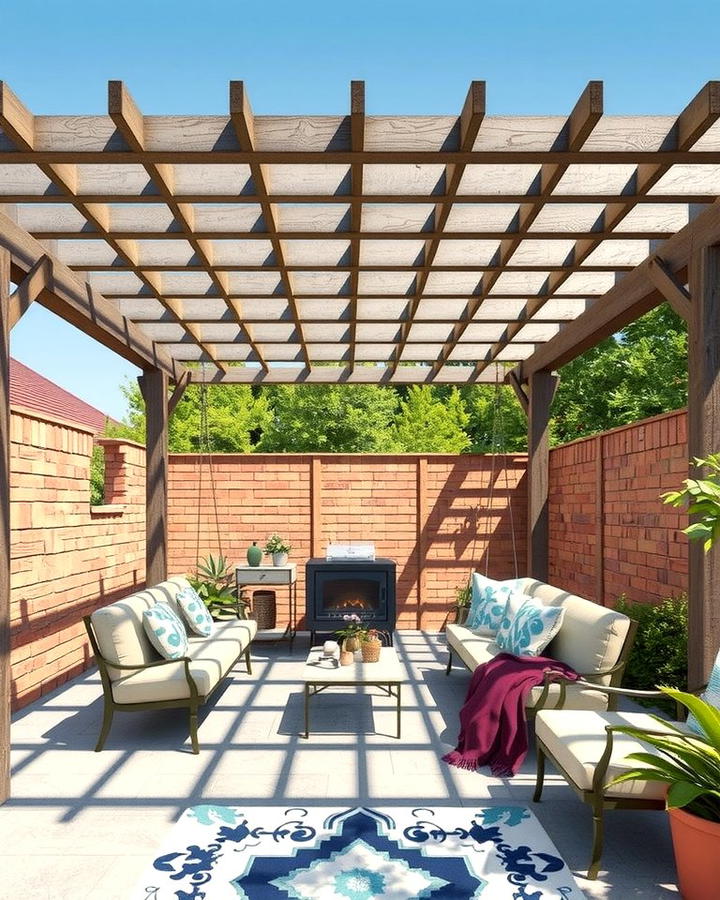 Pergola with Swing Seating - 25 Patio Pergola Ideas