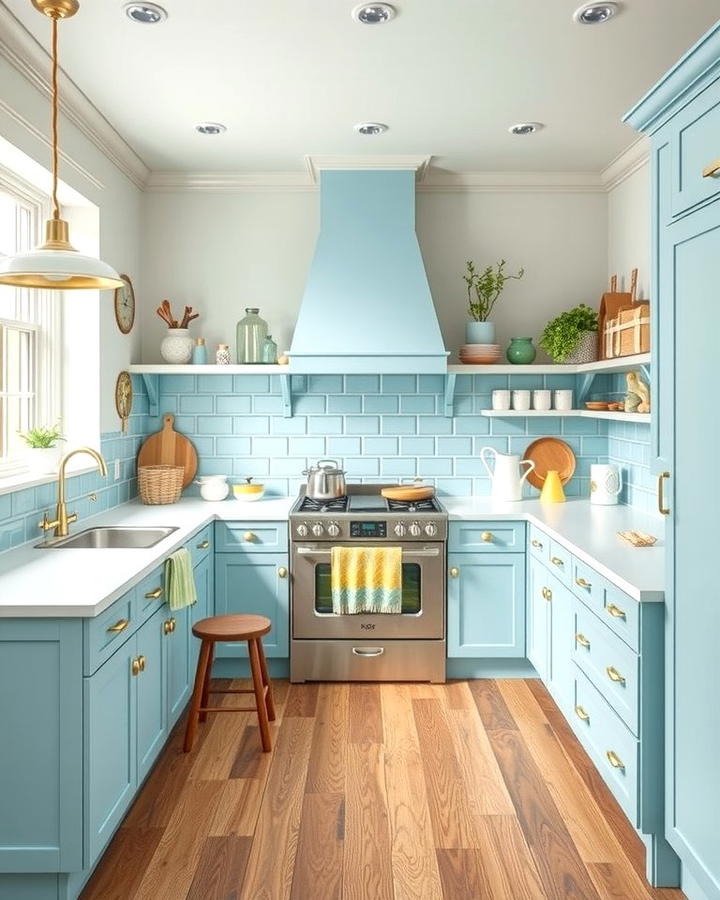 Periwinkle Blue Countertops for a Playful Twist - 30 kitchens with blue countertops