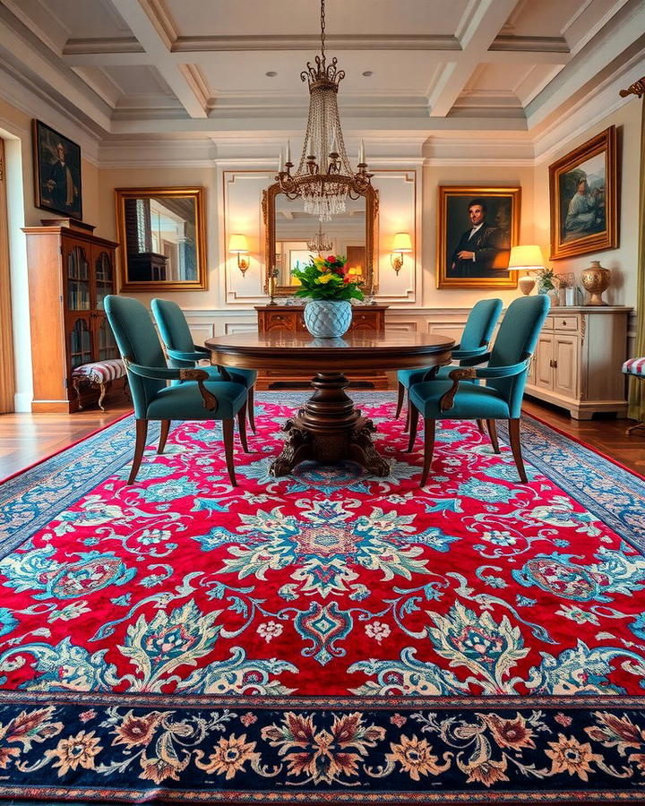 Persian Rugs for Timeless Elegance - 30 Dining Room Rug Ideas