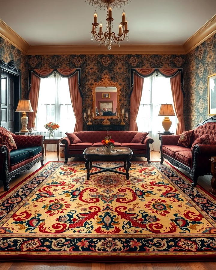 Persian Rugs for Timeless Sophistication - 25 Victorian Living Room Ideas