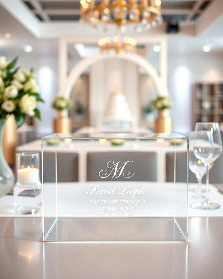 Personalized Acrylic Card Box - 30 Wedding Card Box Ideas