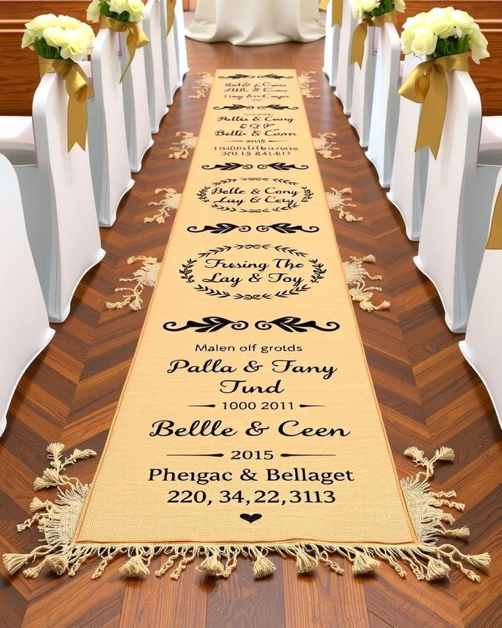 Personalized Aisle Runner - 30 Wedding Ceremony Ideas