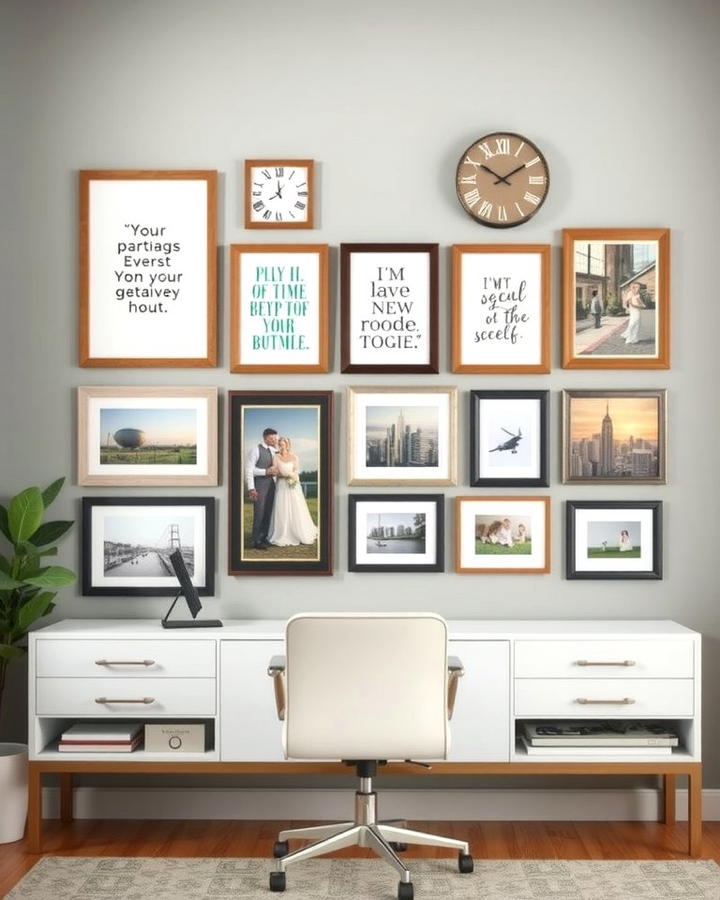 Personalized Gallery Wall - 30 Home Office Ideas for Her