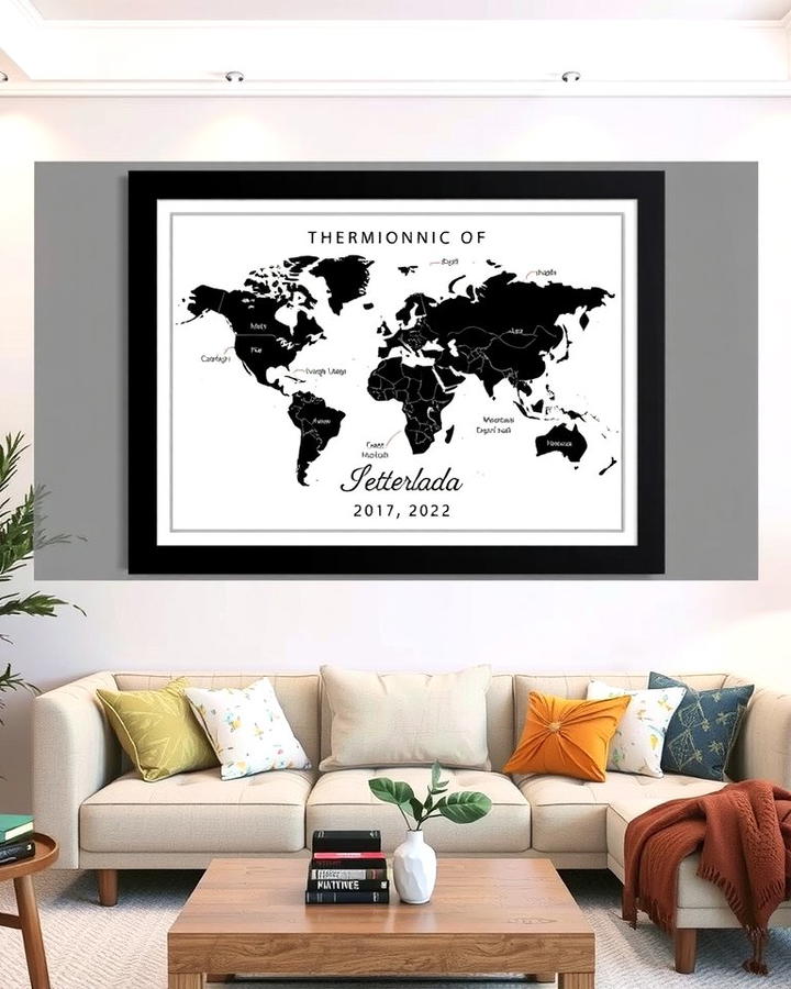 Personalized Map Art - 30 Last Minute Wedding Gift Ideas