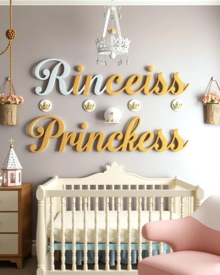 Personalized Name Decor - 25 Princess Nursery Ideas