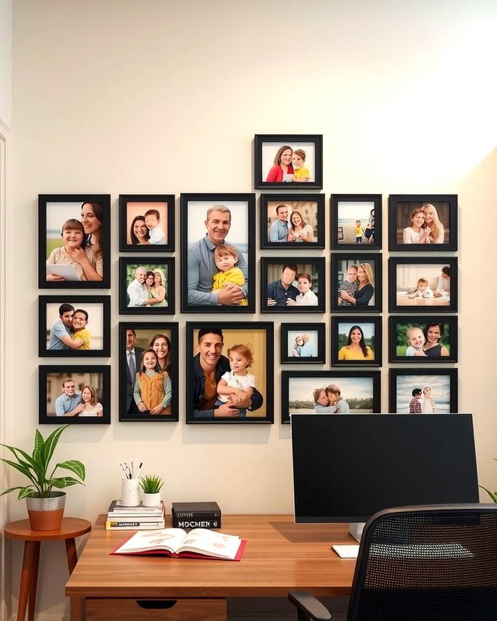 Personalized Photo Collage - 25 Office Wall Decor Ideas