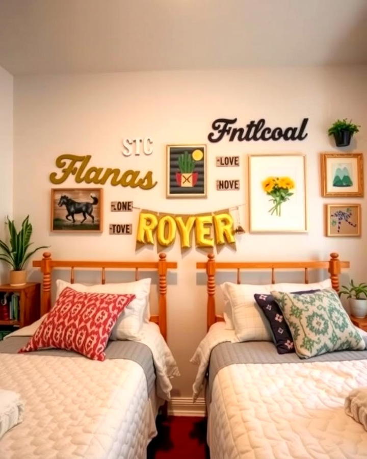 Personalized Wall Decor - 25 Shared Bedroom Ideas for Small Rooms