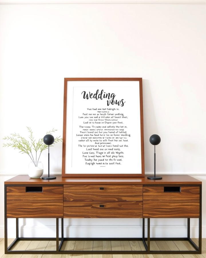 Personalized Wedding Vows Artwork - 30 Last Minute Wedding Gift Ideas