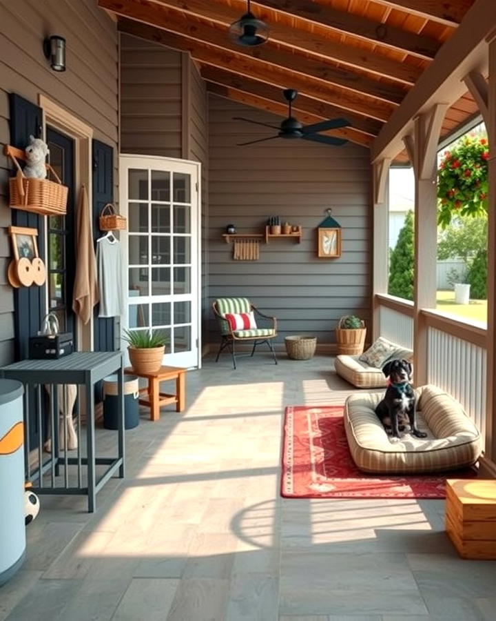 Pet Friendly Hangout - 25 Side Porch Ideas