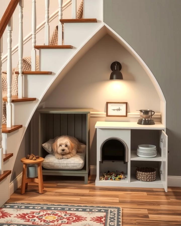 Pet Nook - 25 Under Stair Storage Ideas