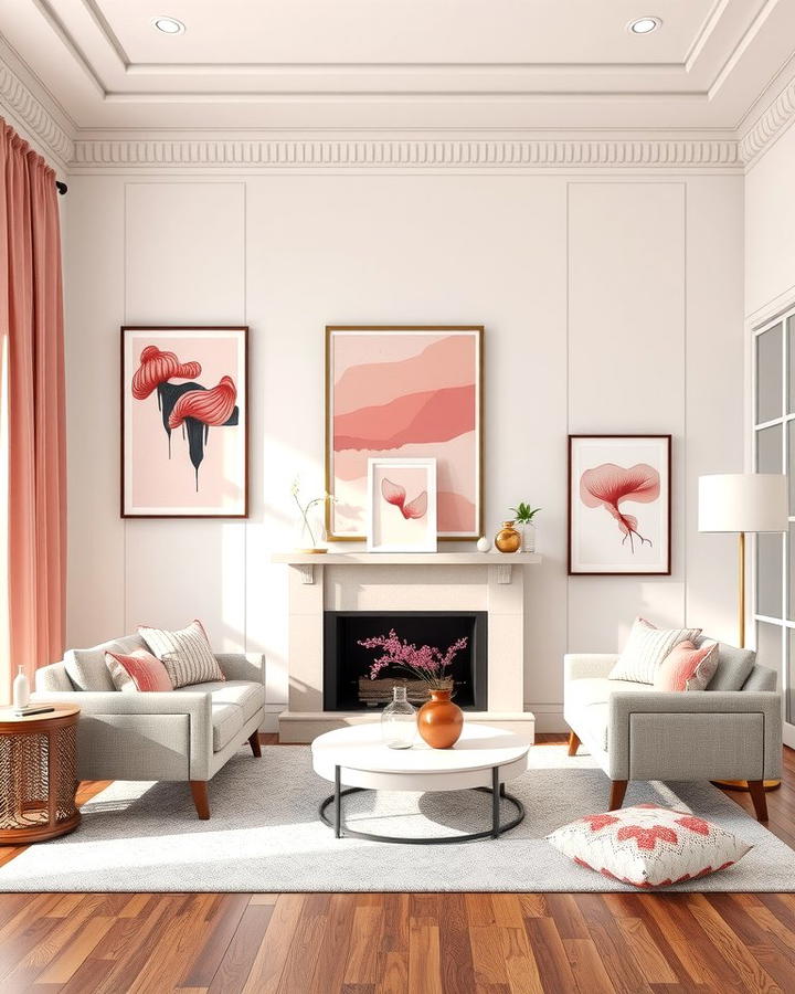 Pink Artwork for a Subtle Pop - 25 Pink Room Ideas