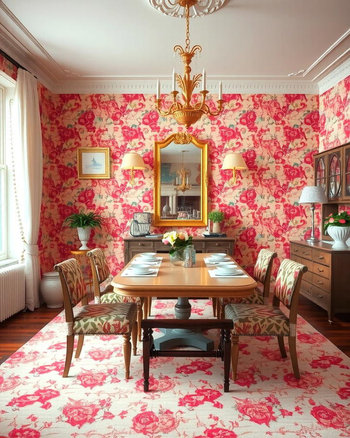 Pink Floral Wallpaper - 25 Pink Room Ideas