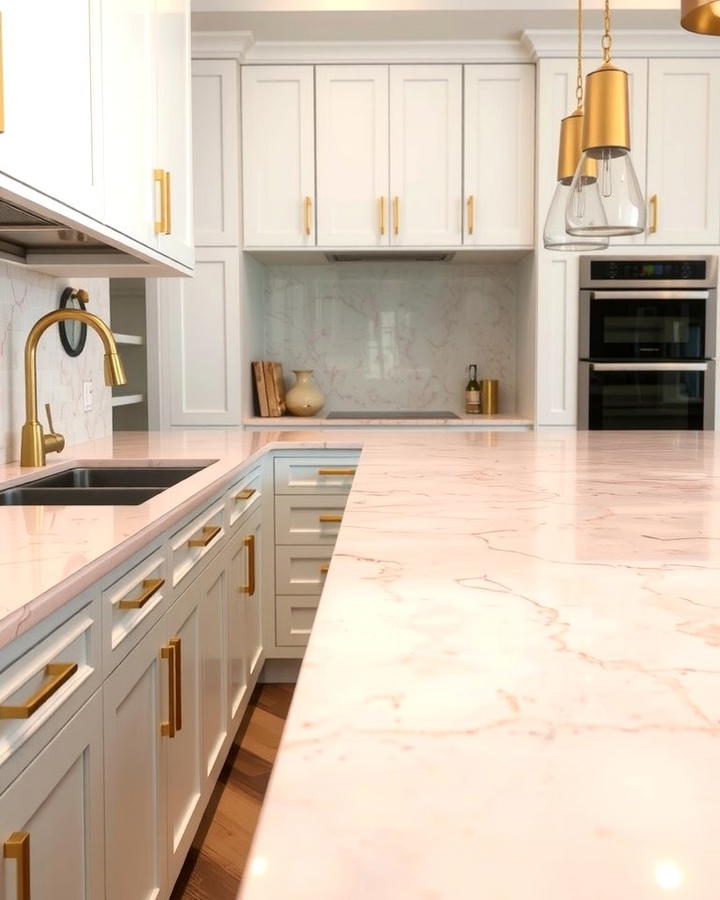 Pink Marble Countertops - 30 Pink Kitchen Ideas