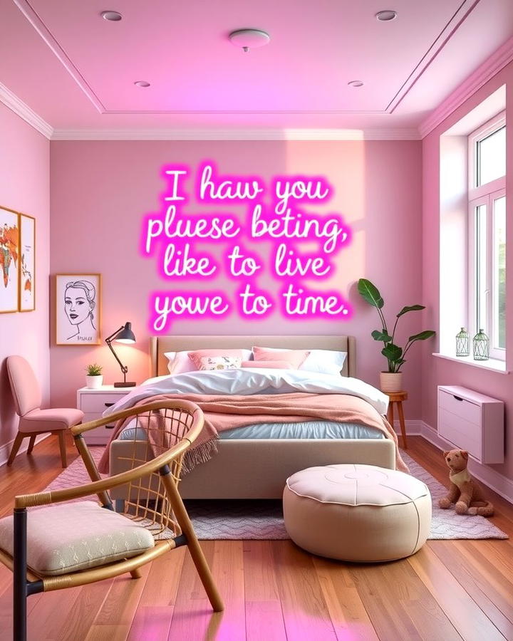 Pink Neon Signs for a Playful Vibe - 25 Pink Room Ideas