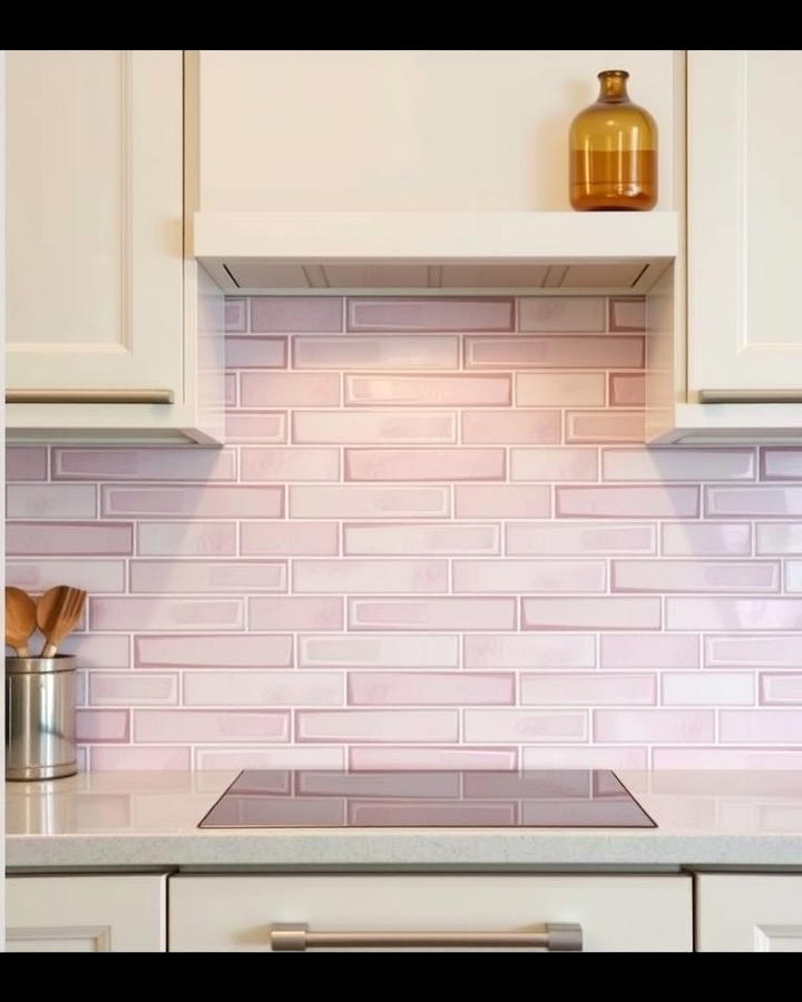 Pink Subway Tile Backsplash - 30 Pink Kitchen Ideas