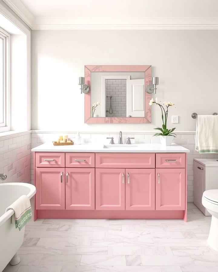 Pink Vanity Unit for a Chic Focal Point - 25 Pink Bathroom Ideas