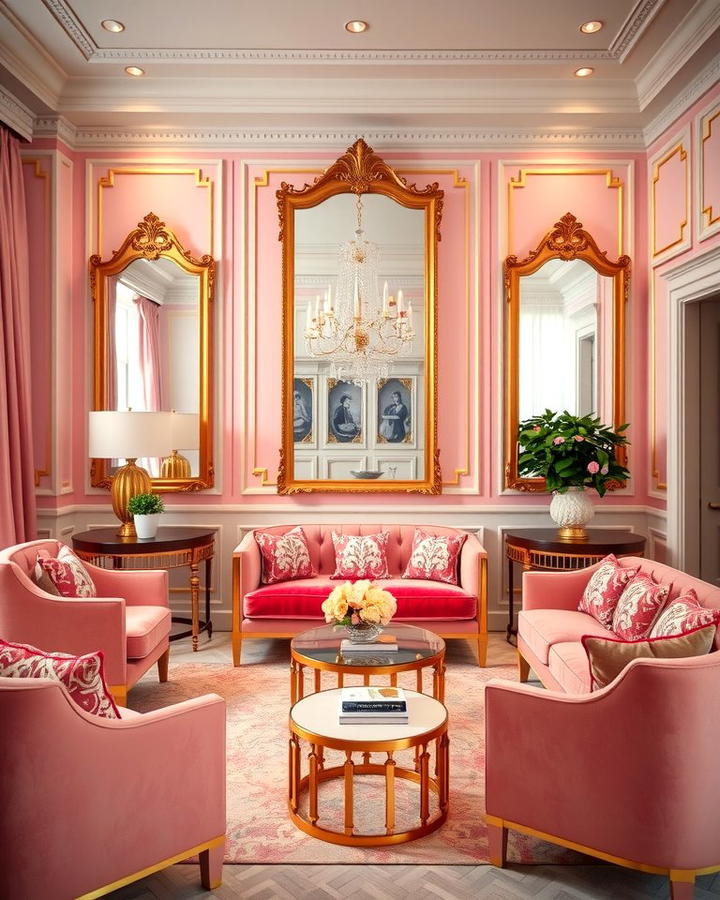 Pink and Gold Decor Pairing - 25 Pink Room Ideas