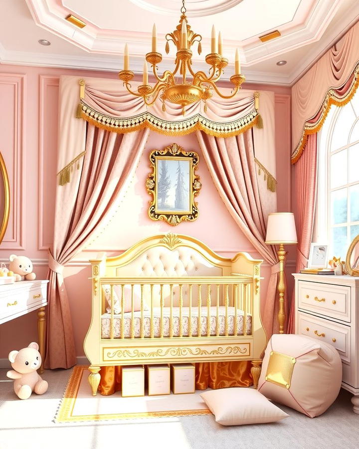 Pink and Gold Theme - 25 Princess Nursery Ideas