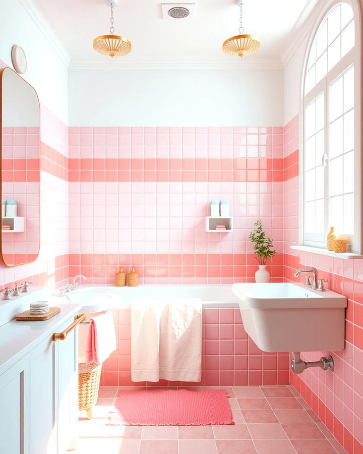 Pink and White Color Scheme for Timeless Sophistication - 25 Pink Bathroom Ideas